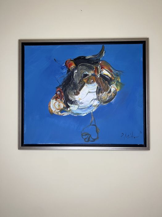 Маслената картина “ Бой с петли” на Павел Митков