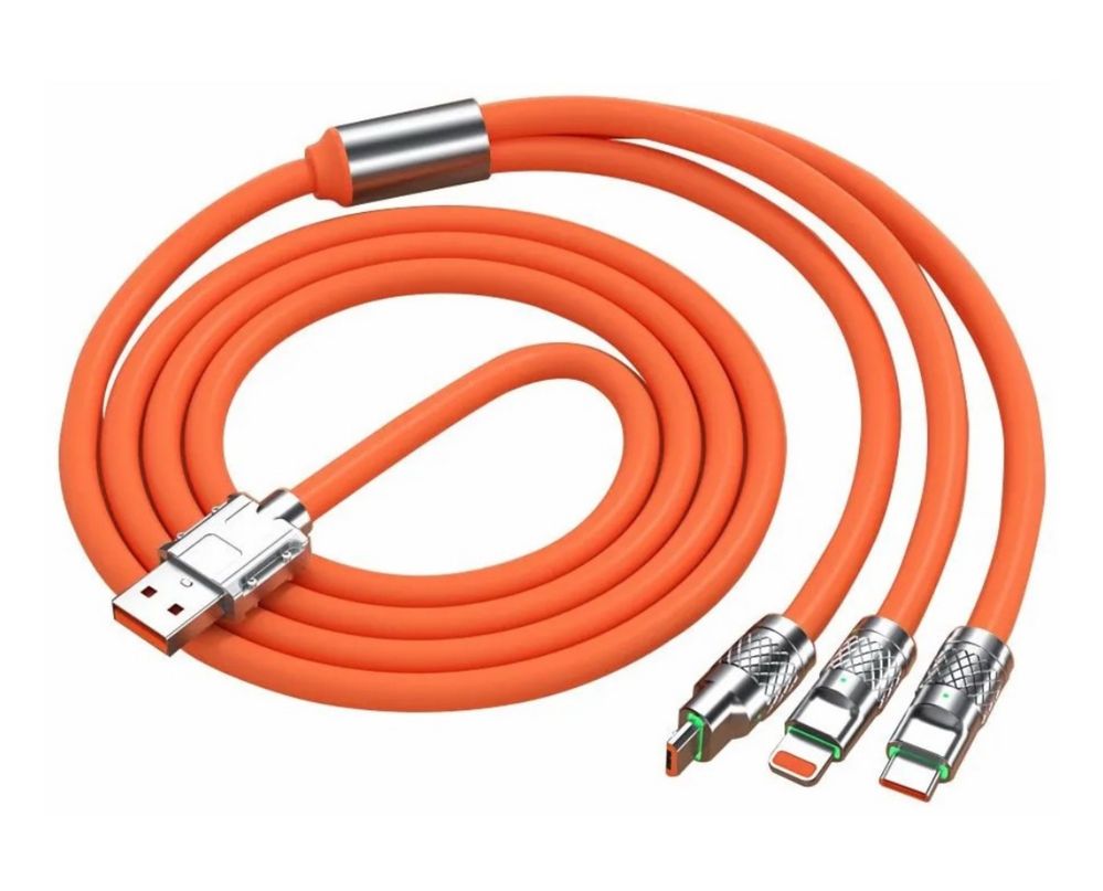 USB 2.0 (M), USB TypeC (M), micro-USB 2.0 (M) желтый, синийй