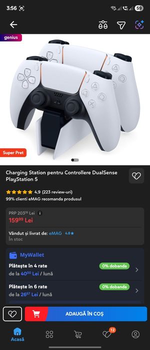 Charging Station pentru Controllere DualSense PlayStation 5
