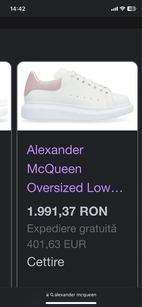 Adidași Alexander MCQueen originali