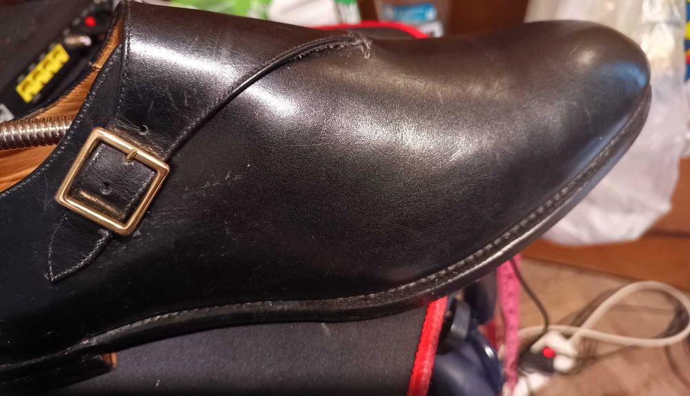 Pantofi brogue de lux Alfred Dunhill ”Monk” cu o singură cataramă.