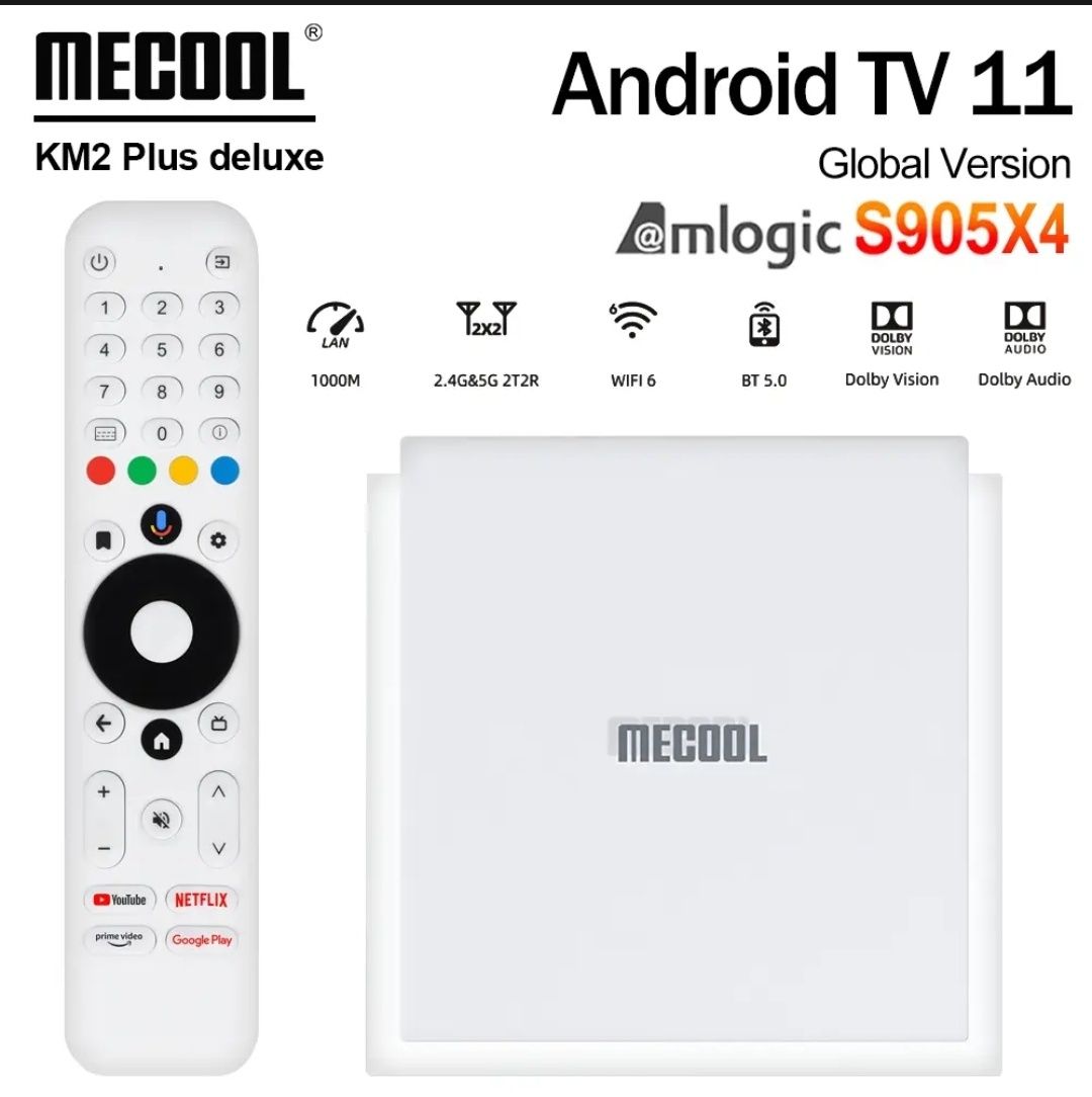 Mecool KM2 plus deluxe 4/32 android smart TV box