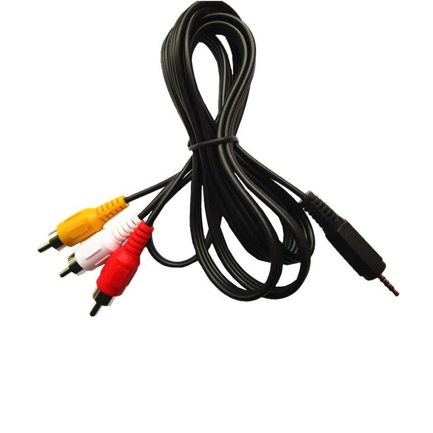 Cablu AV, audio video jack 2.5mm, 4 pini la 3 RCA cod 196