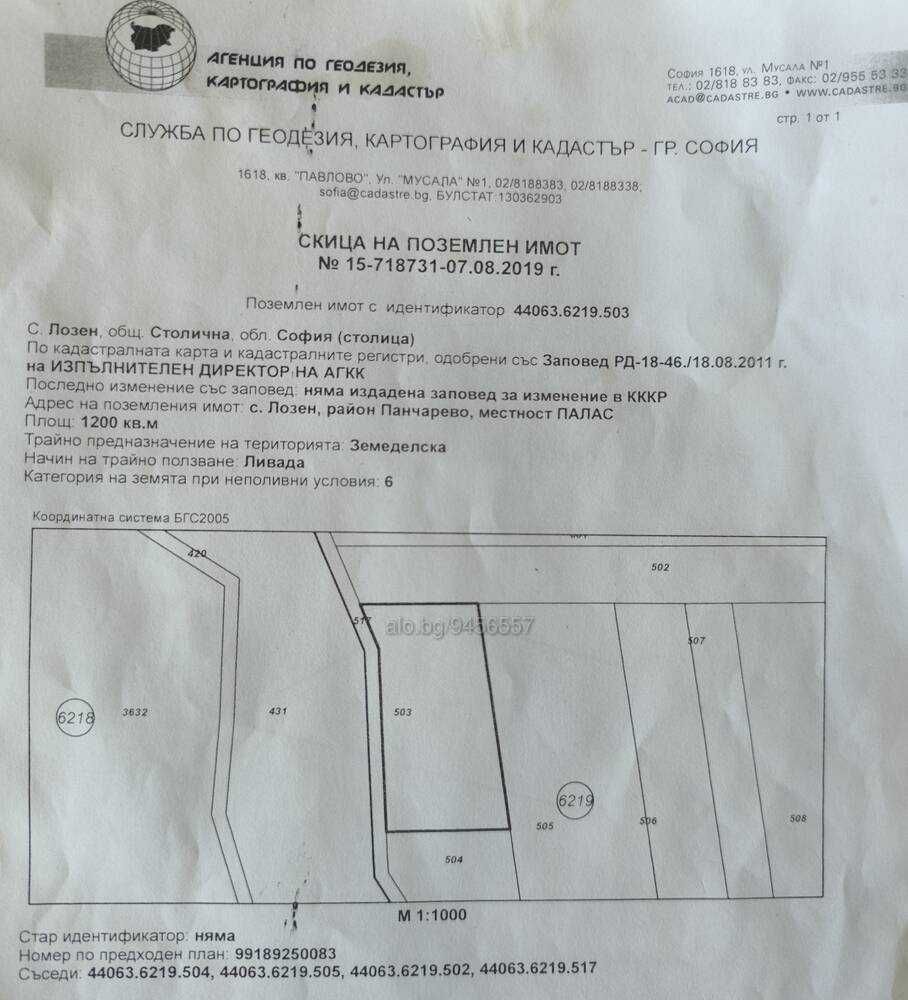 Парцел за продажба с.Лозен