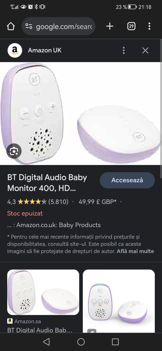 BT digital 400 Monitorizare  bebelusi