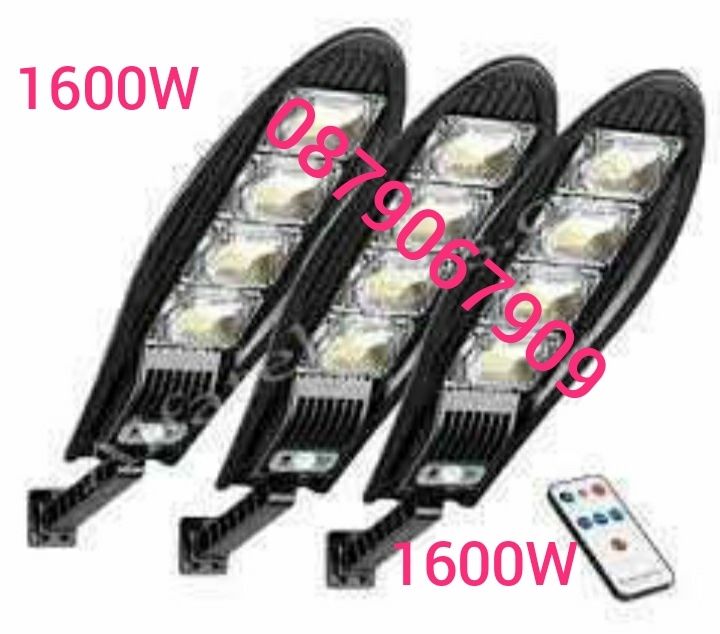 ХИТ ЦЕНА 3x1600W=94.90лв Соларни LED Лампи 1600W IP65+стойка+диста