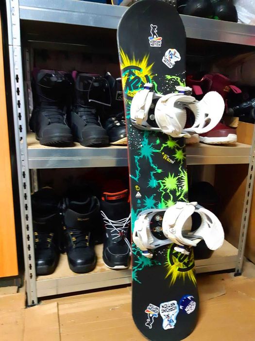 Placa snowboard 120 cm K2 cu legaturi boots copii
