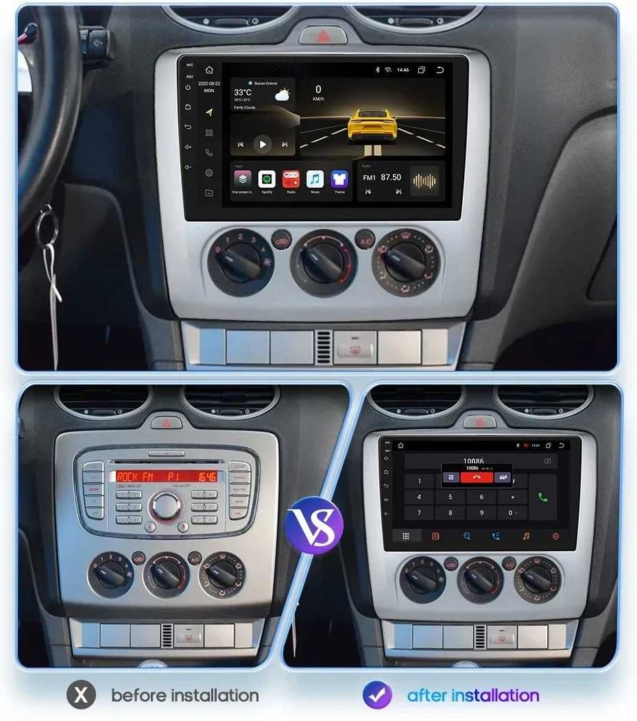 Ford Focus 2004-2011 Мултимедия Навигация Android