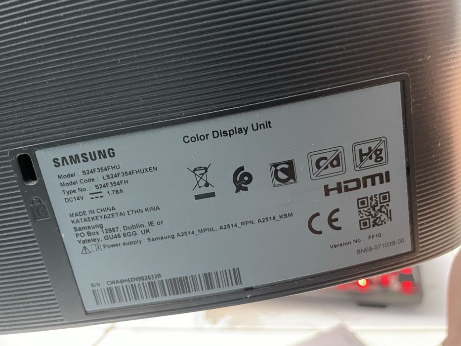 Монитор - Samsung S24F354 - 24 inch - 72 HZ