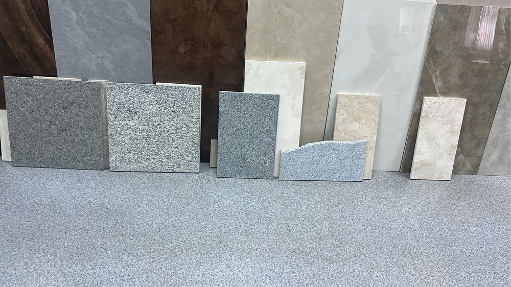 Керамогранит, лаймстоун, гранит, мрамор, травертин
