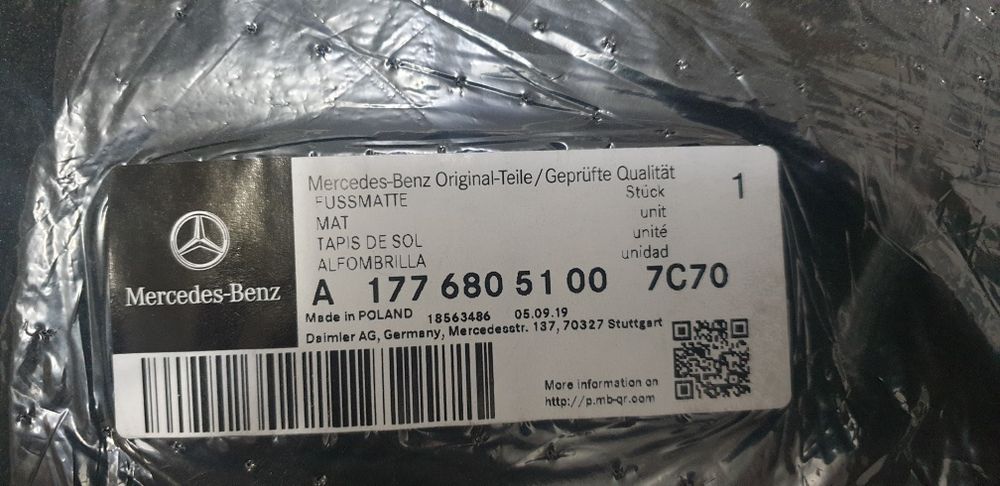 Set covorașe textil mercedes