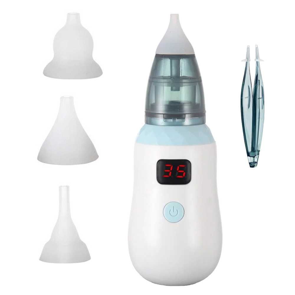 Aspirator Nazal pentru Copii 5 Trepte de Putere LCD Silentios Portabil