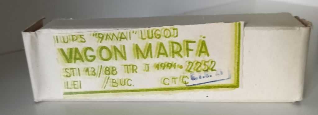 Macheta vagon marfa romanesc - "9 Mai Lugoj" H0 1/87