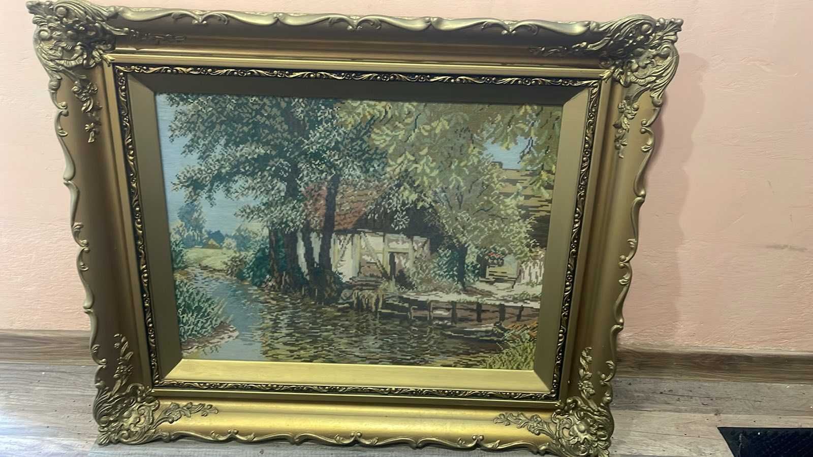 Гоблен "Запустялата воденица" - 83/67, рамкиран