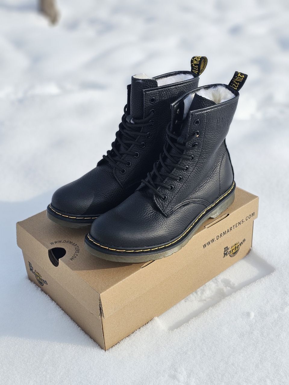 Dr. Martens original с натуральным мехом