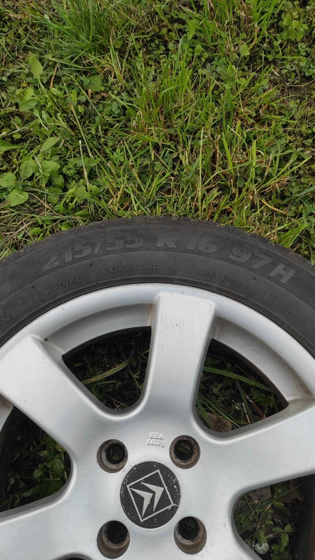 4 Jante aliaj originale Citroen C4 cu anvelope de vara