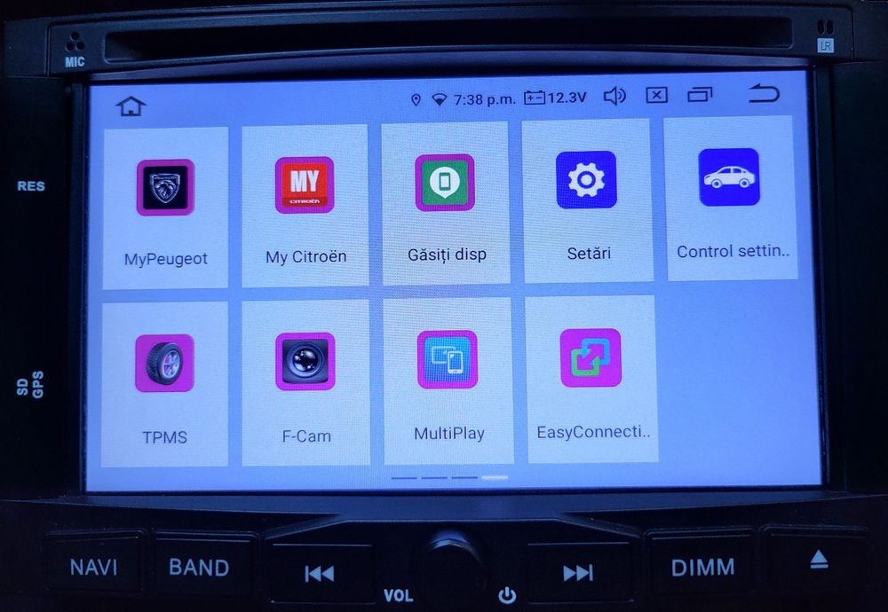 Navigatie Auto WiFi+4G -Android, 7Inch, Peugeot 3008/5008/Partner