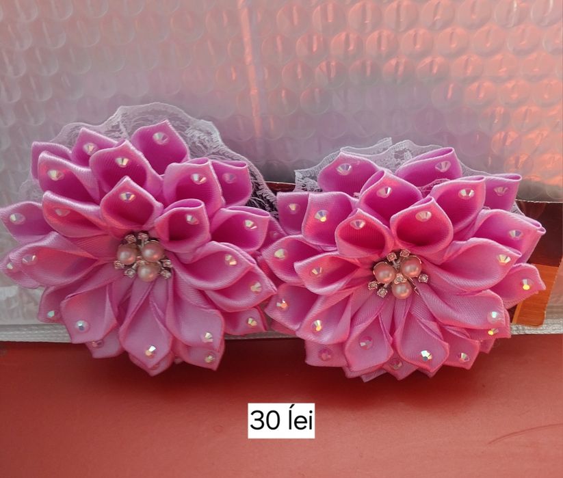 Fundițe pentru fetițe din banda de saten făcut cu mare drag