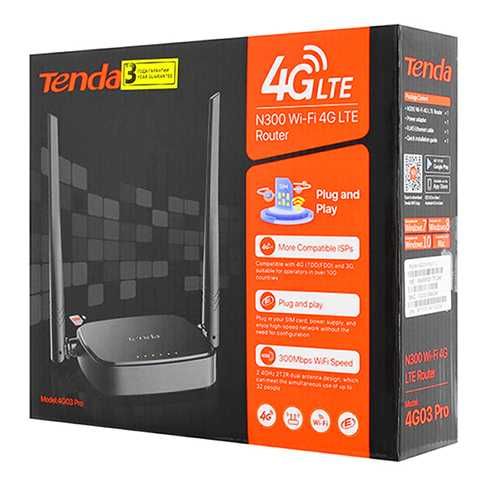 Wifi 4g Модем tenda 4G LTE 4G03 PRO sim kartali router