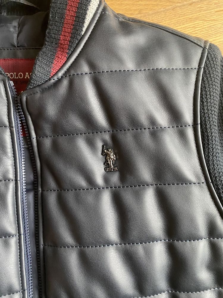 U.S. Polo assn. Кожено детско яке-10г.