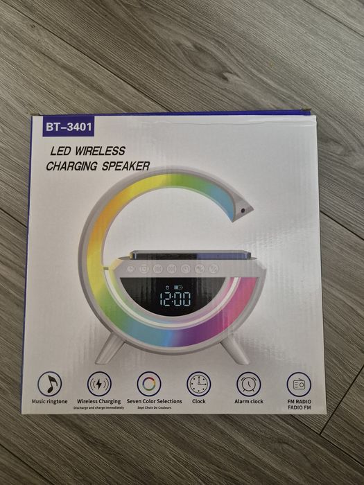 Incarcator Rapid Wireless 15W, 5 in 1 cu Bluetooth, Ceas, Speaker