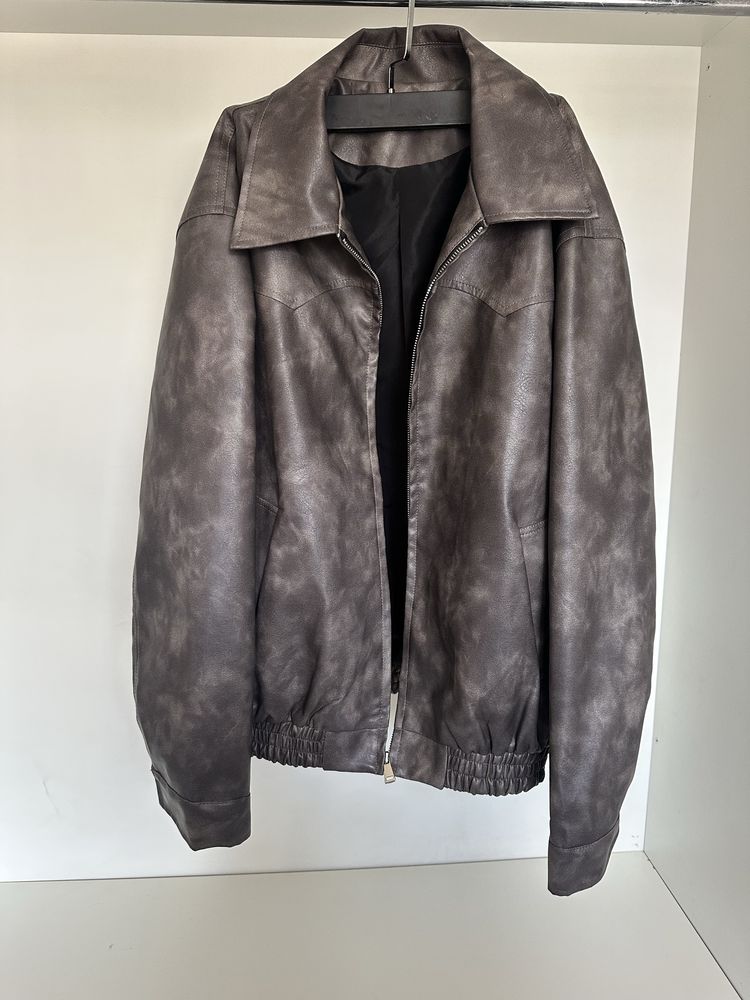 Кожено унисекс яке Zara