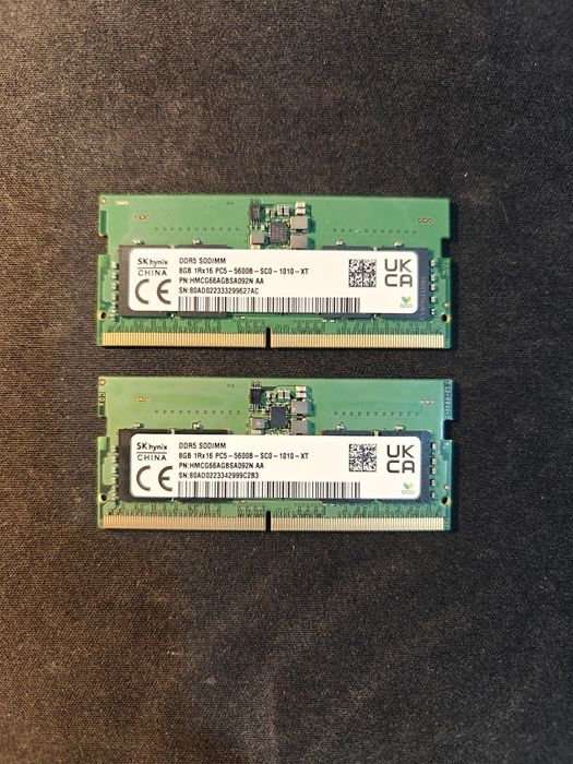 KIT memorie RAM Laptop SK Hynix 16GB DDR5 2x8GB 5600 mhz