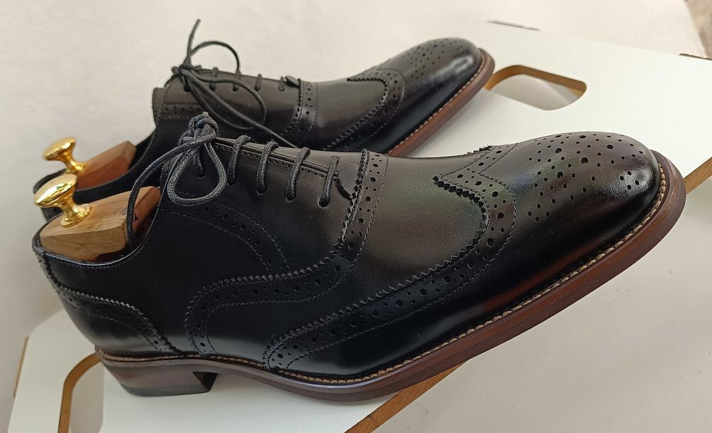 Pantofi oxford 46 de lux brogue Gianni Feraud NOI piele naturala moale