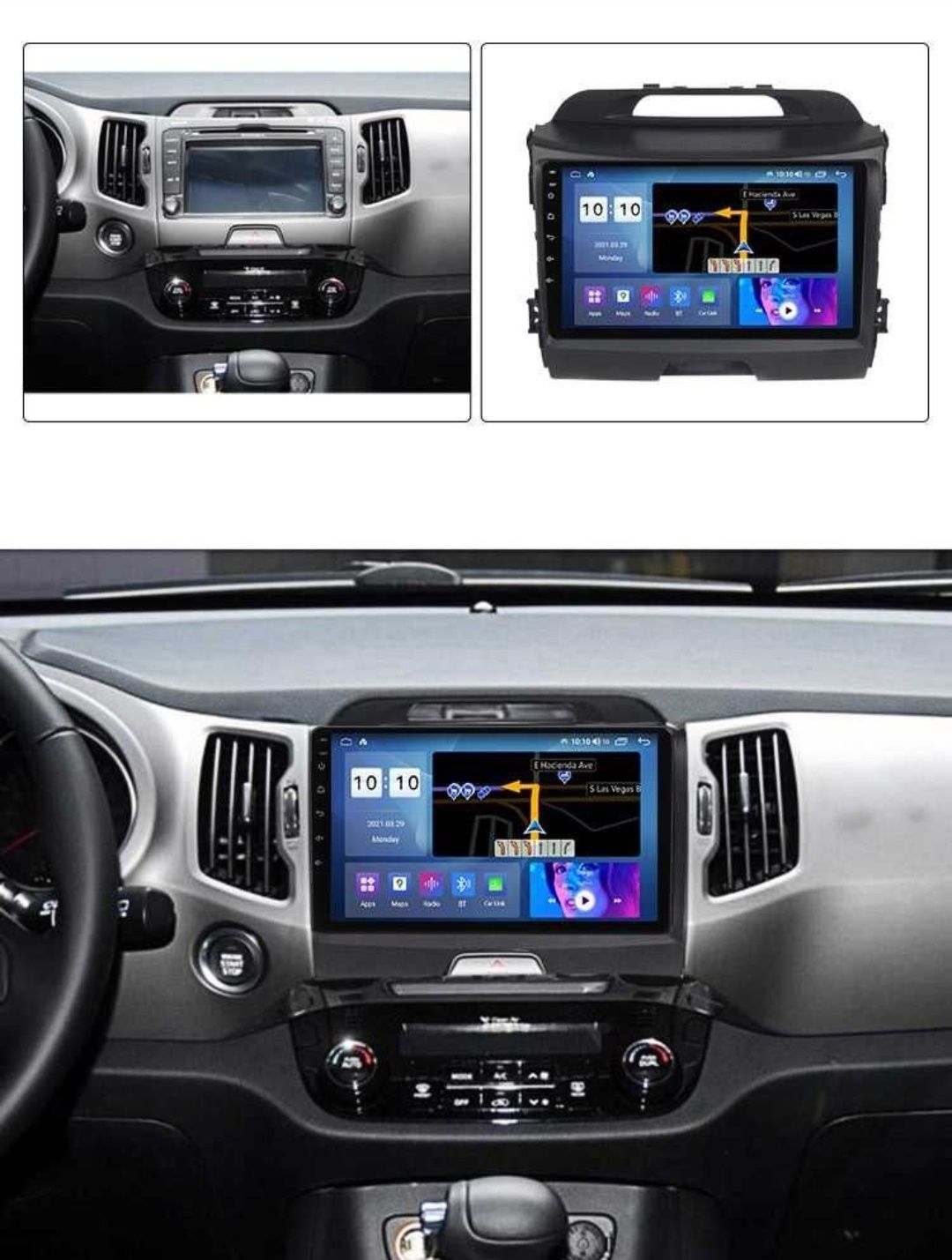 Navigatie Android 11 Kia Sportage 2011-2015 1/8Gb Waze Carplay BT GPS