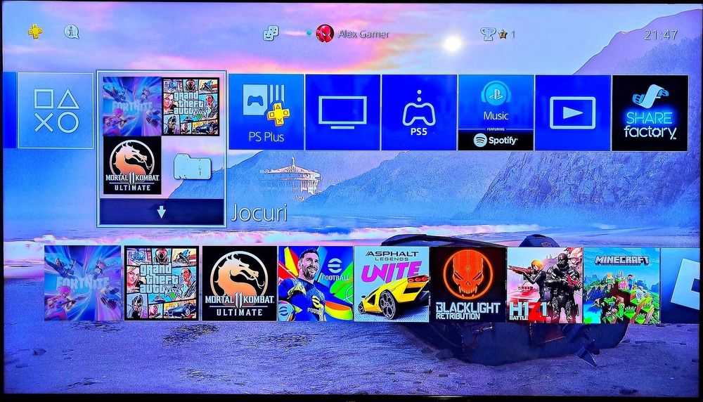 30 jocuri + PS4 cu NFS Heat, GTA V, Fortnite, Mortal Kombat 11, Maneta