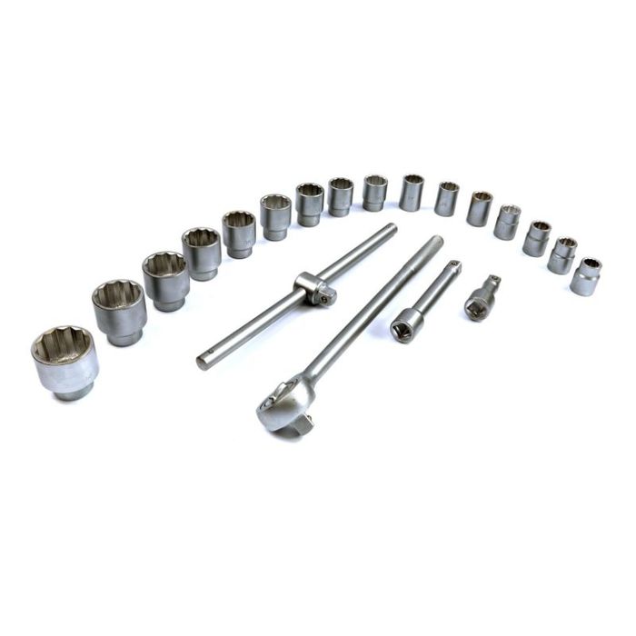 Trusa tubulare bihexagonale 3/4 cu clichet 19-50 mm 20 piese hbm machi