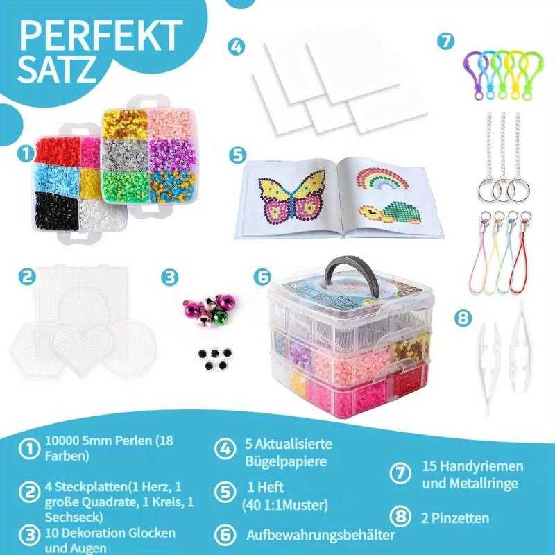 Kit pentru facut bijuterii, 10000 piese, contine instructiuni
