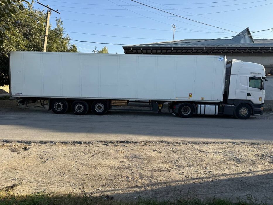 CKANIA R450 + SCHMITZ Реф прицеп Сотилади
