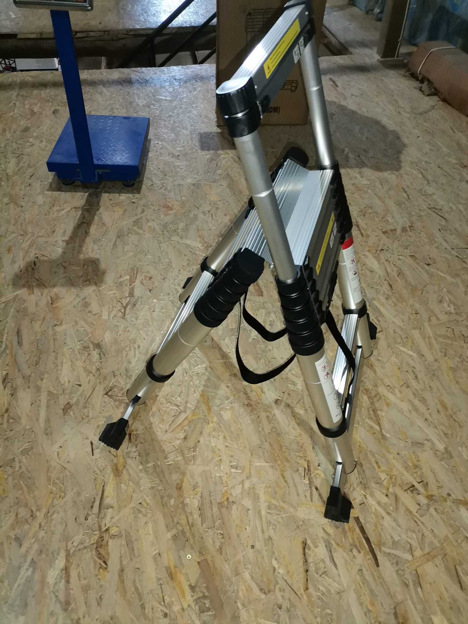 Scara telescopica combi, 2 tronsoane, aluminiu, 2,6 m - Noua!