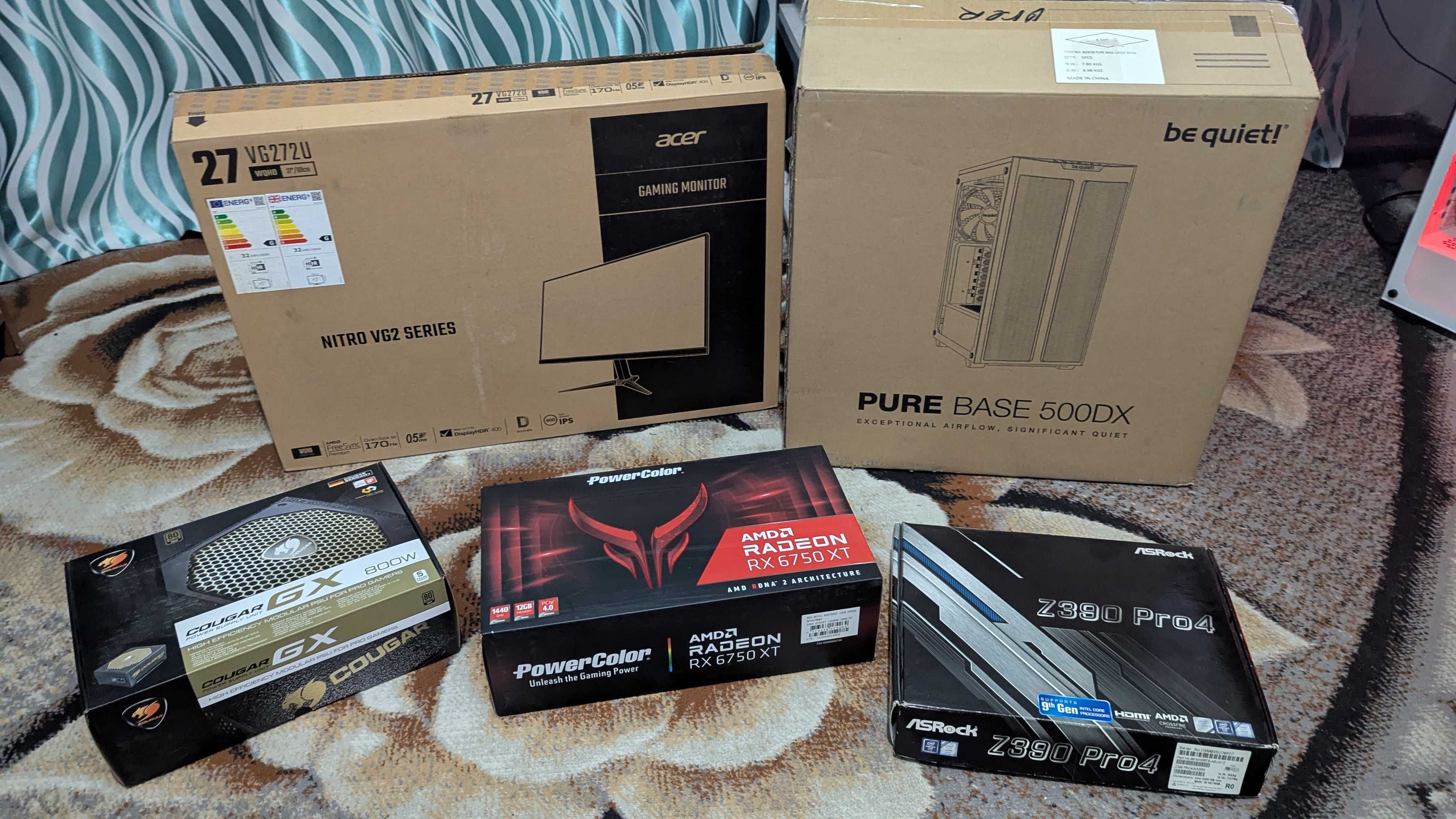 Продаю игровой компьютер (Intel core i5-9400f + amd rx 6750 xt)