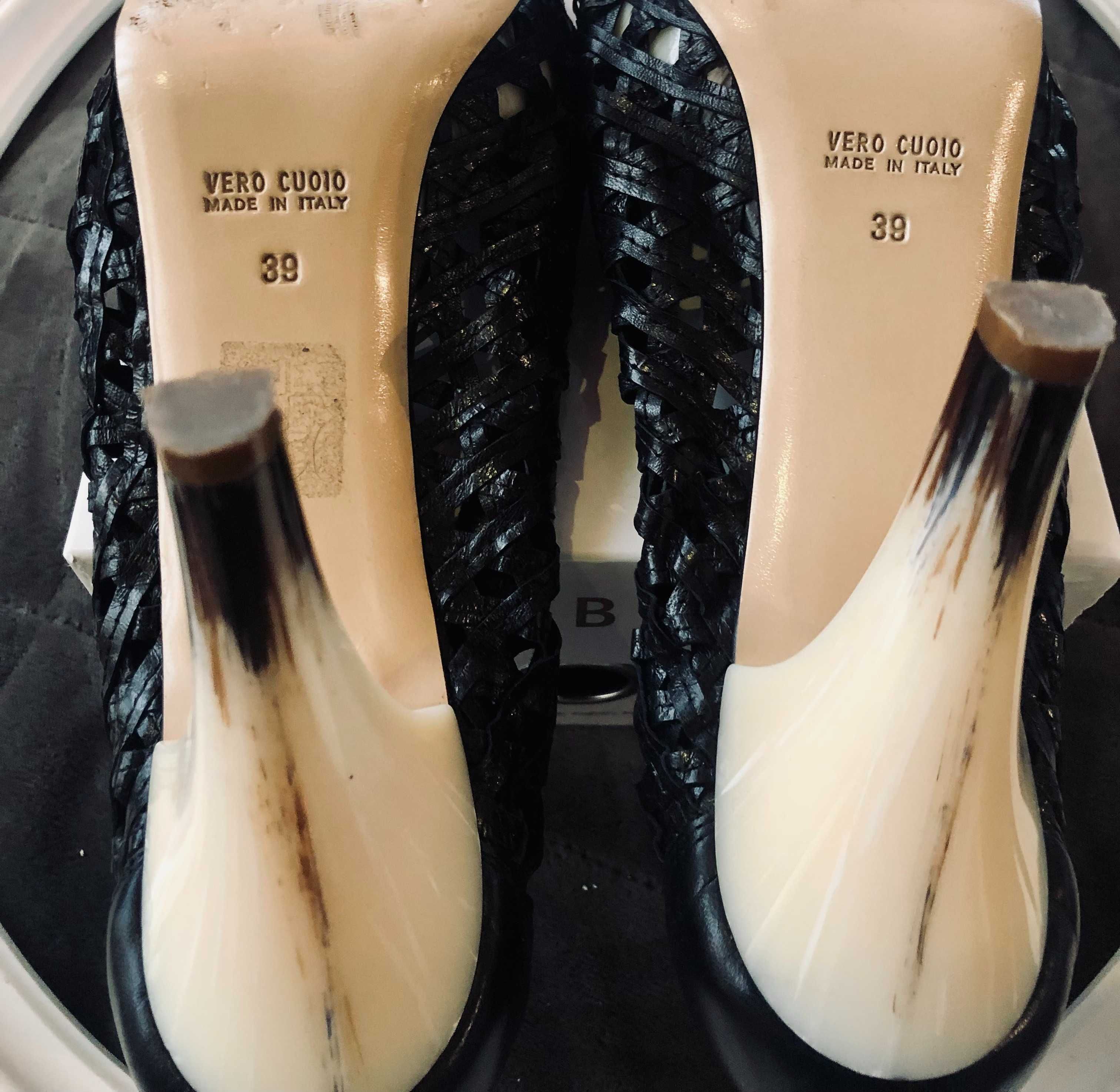 Pantofi cu platforma ascunsa piele naturala tinte aurii 39