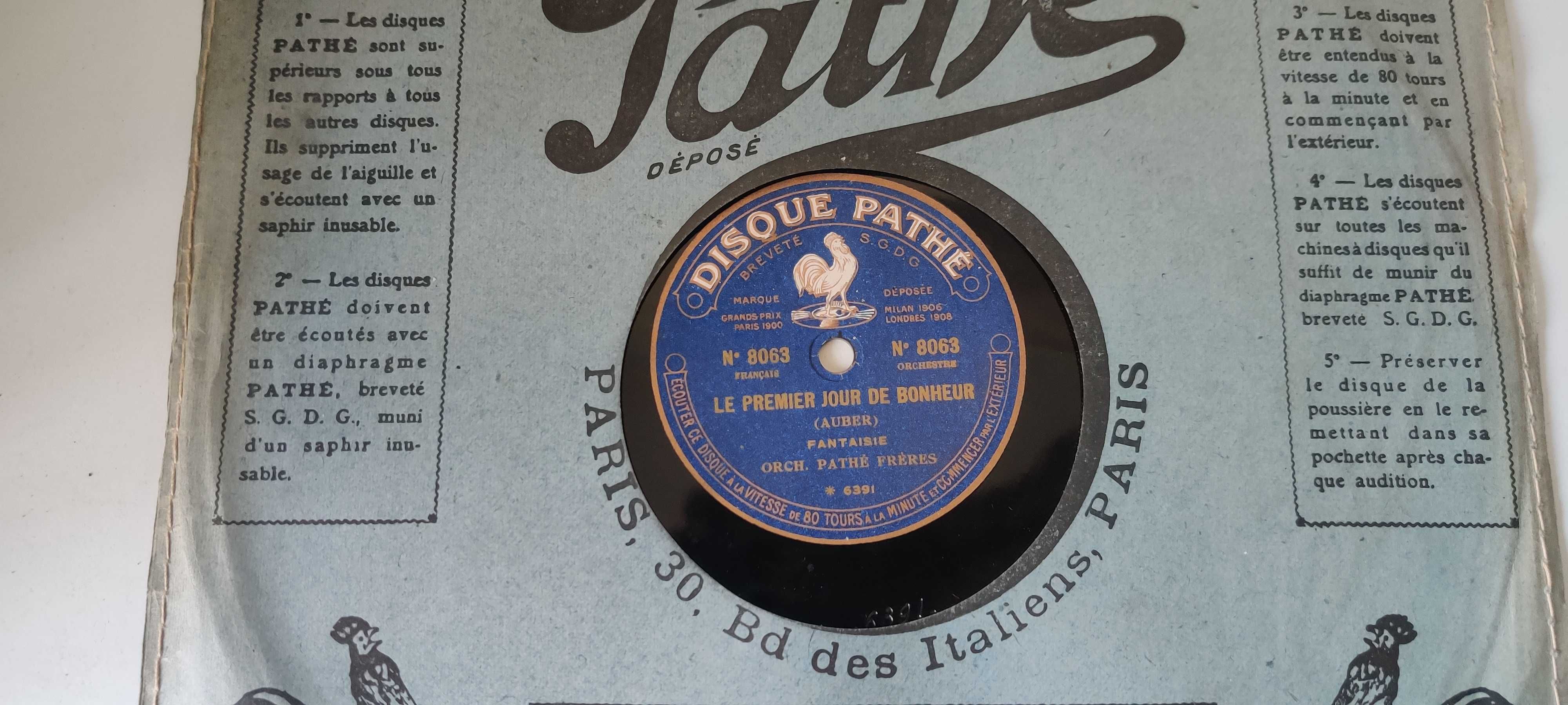 Muzica disc Pathe ptr patefon gramofon discuri vinil retro 1st quality