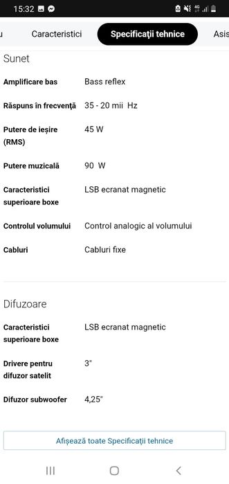 Vând boxe multimedia 5.1 Philips