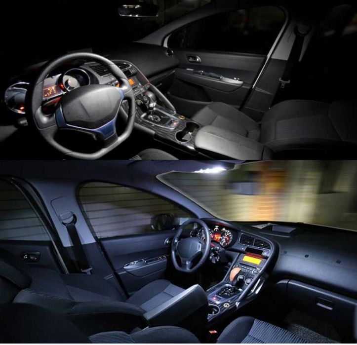 Kit Lampi Led Interior Peugeot 206  307  308 3008 408 508 Citroen C5