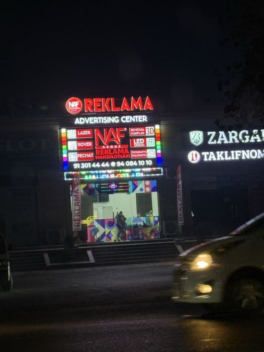 barcha turdagi reklama xizmatlari bir joyda!