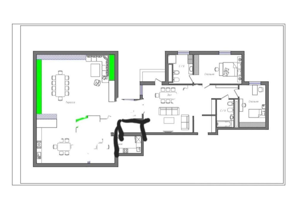Продажа евро кв ЖК «Yangi Darhon»3/6/7 227квадрат