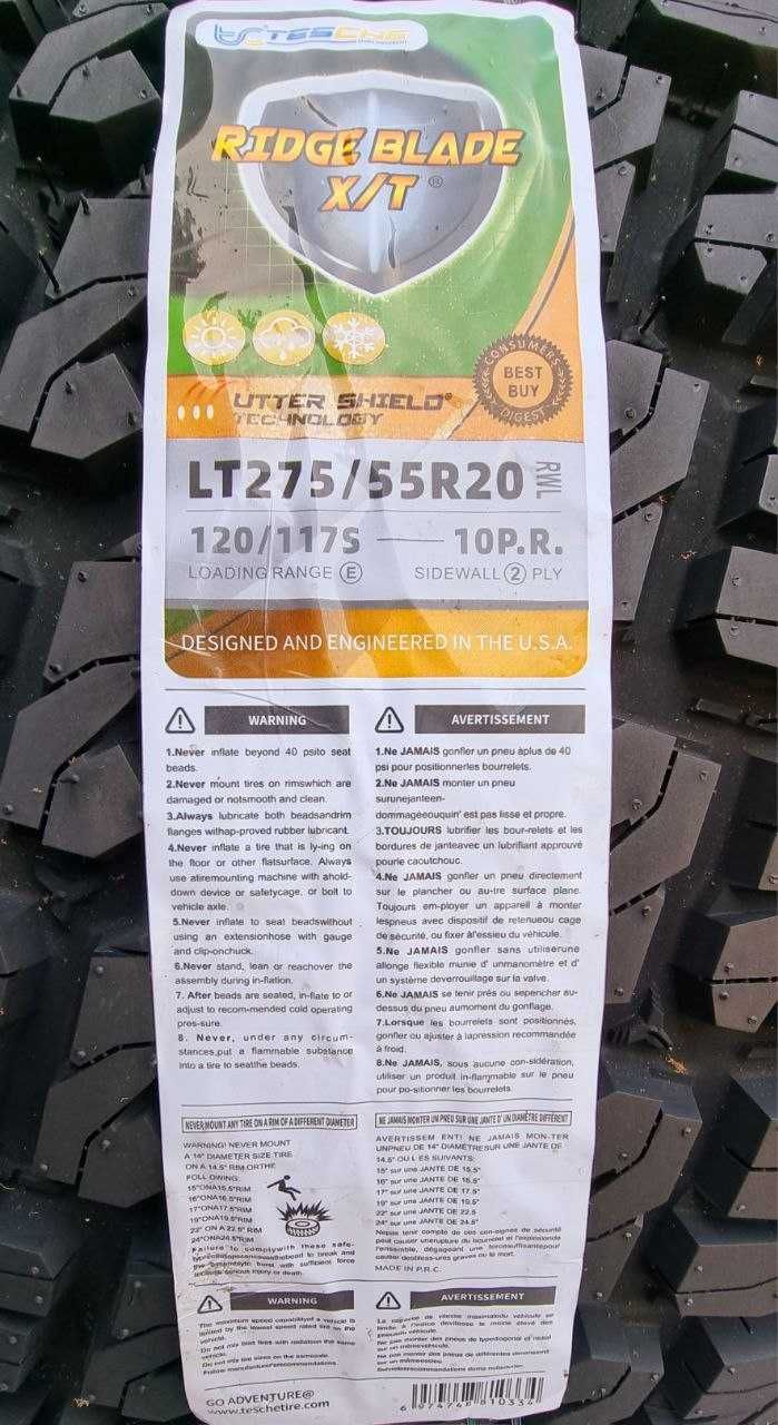 LT275/55R20 120/117S 10PR  — TESCHE RIDGE BLADE X/T