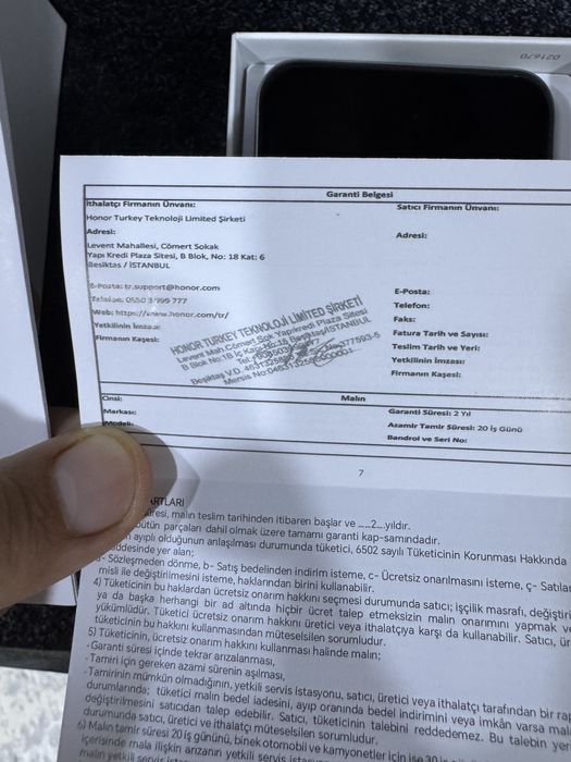 Honor 400 pro pamit 12.512g 10 kunlik tel karopka dak bor