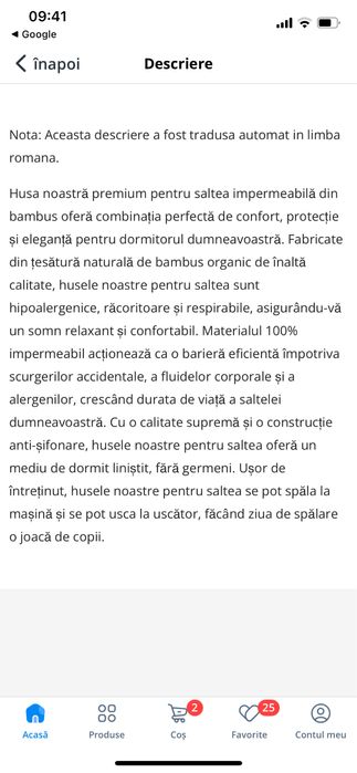 Husa impermebila pentru pat 180x200x35 cm