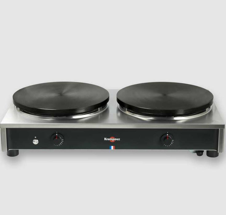 Crepiera dubla pe gaz 40 cm GPL Plita Clatite Uriase Fonta NOUA