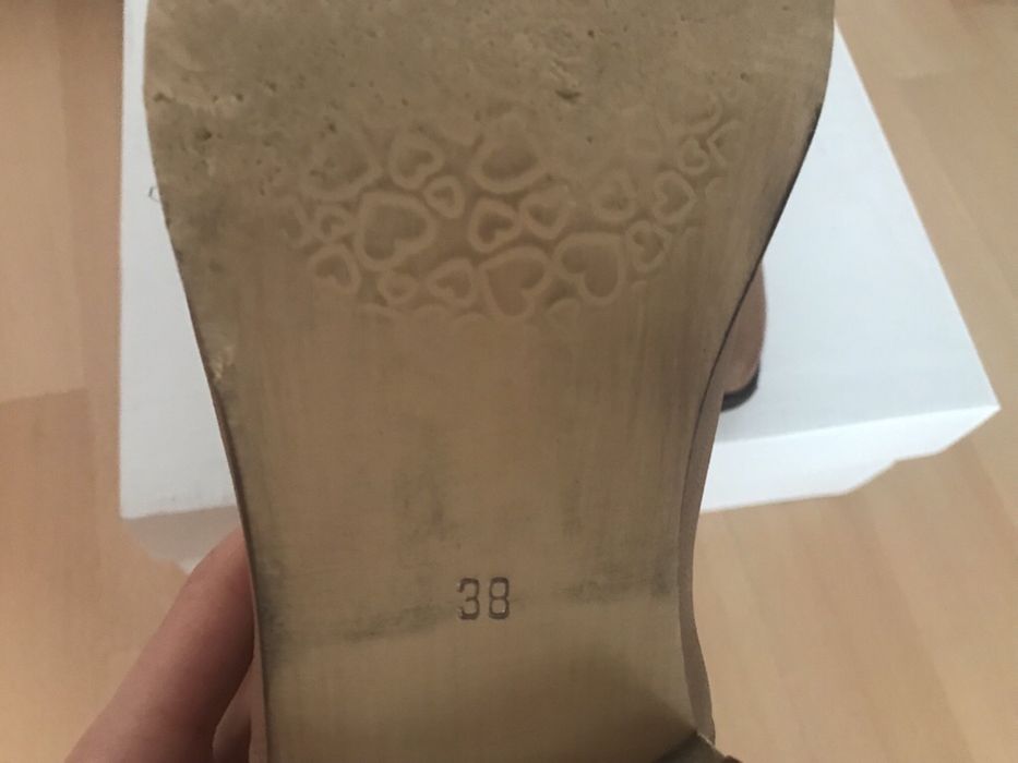 Botine din piele naturala nabuc, 38