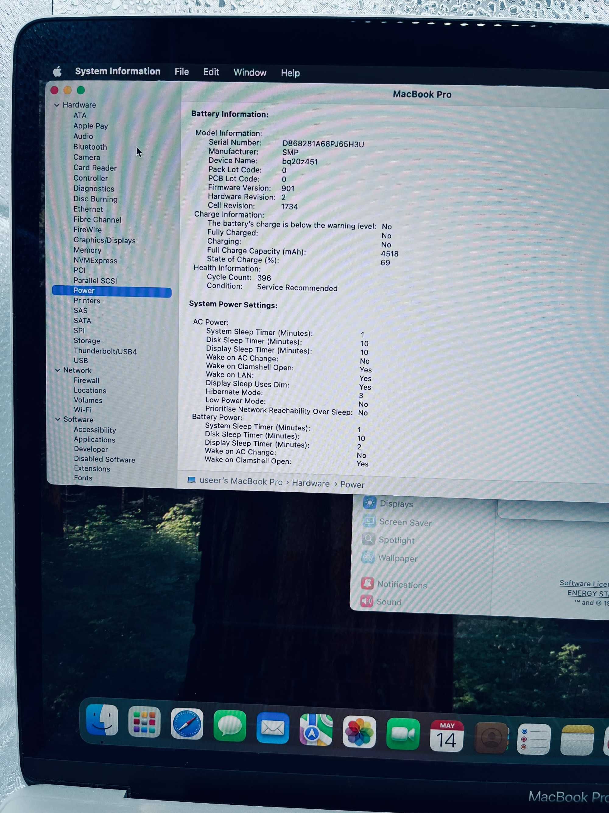 Apple MacBook PRO 15 A1990 mid 2018 i7 2.6Gz 16GB 500GB SSD Touch Bar
