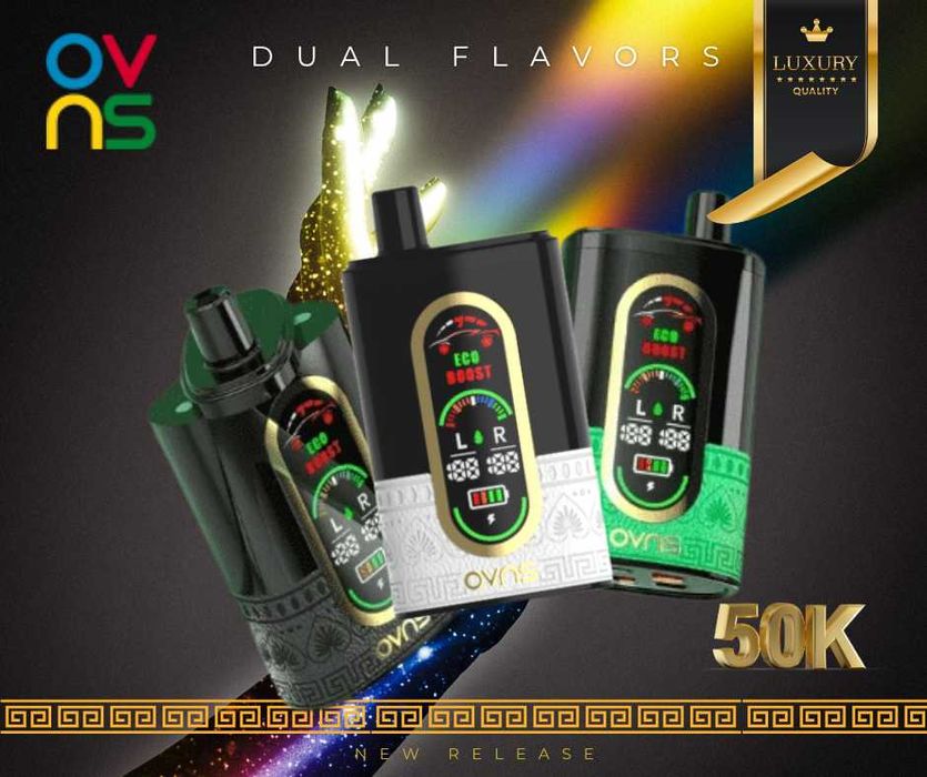 Vape Hookah  50.000 puff  Doua arome Cap Rotativ