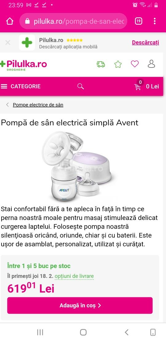 Pompa san electrica Philips Avent