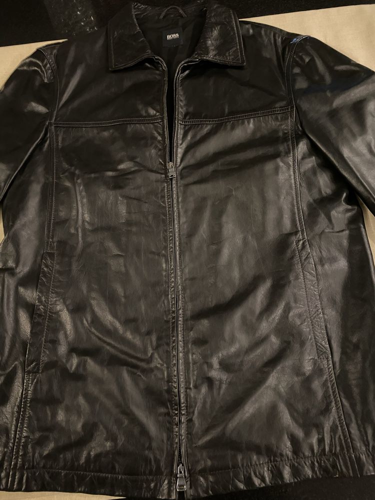 Geaca Piele Hugo Boss barbateasca